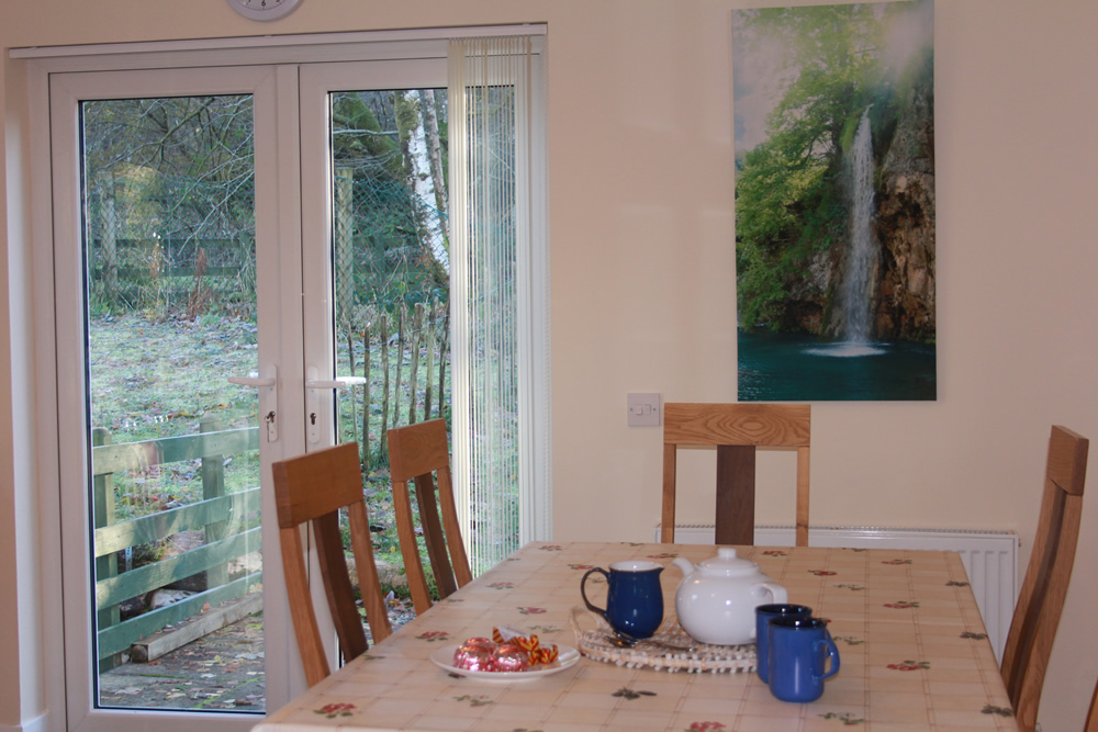 Dining area at Bramble Cottage Self catering Strontian Ardnamurchan Scotland